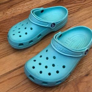 Teal Crocs